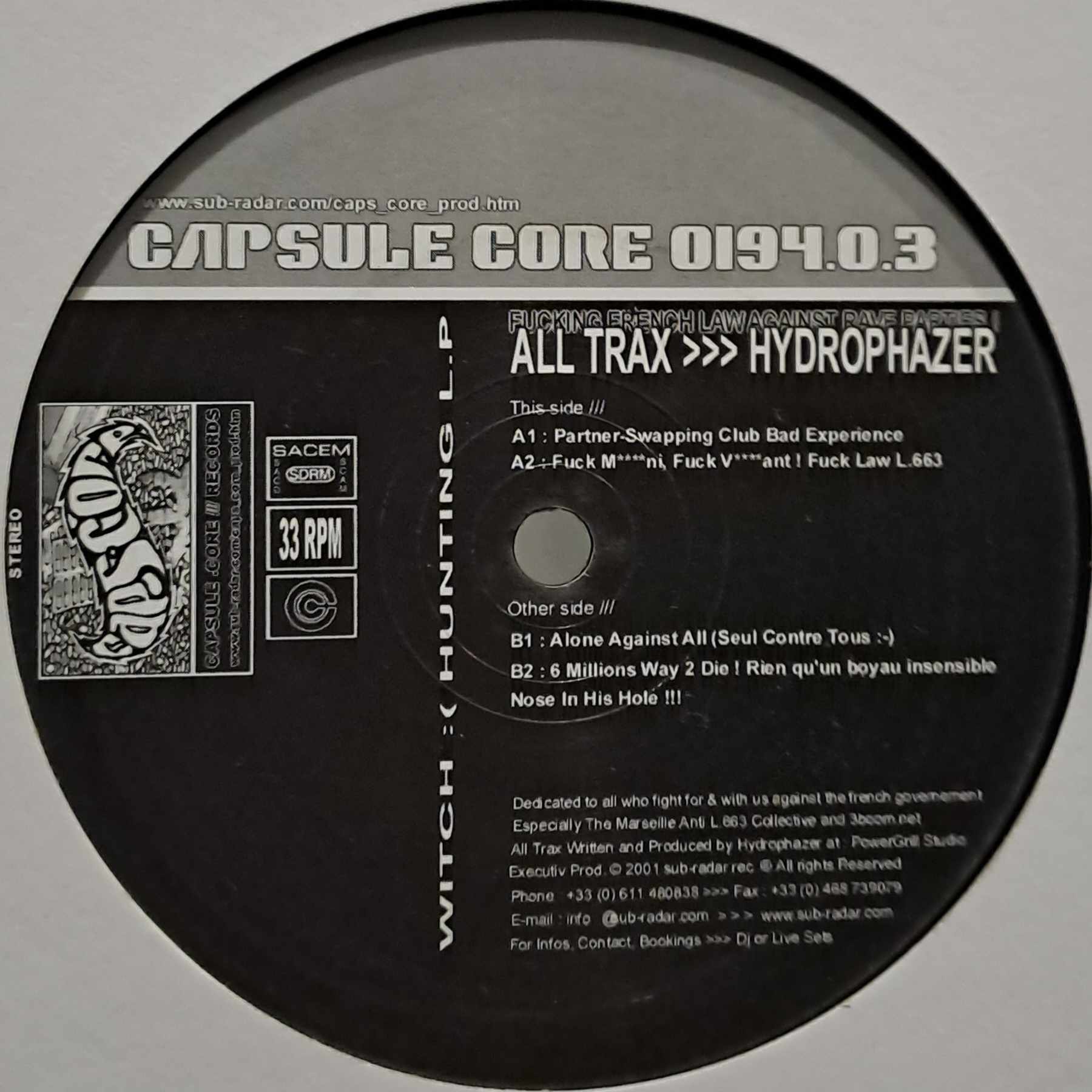 Capsule Core 03 - vinyle hardcore
